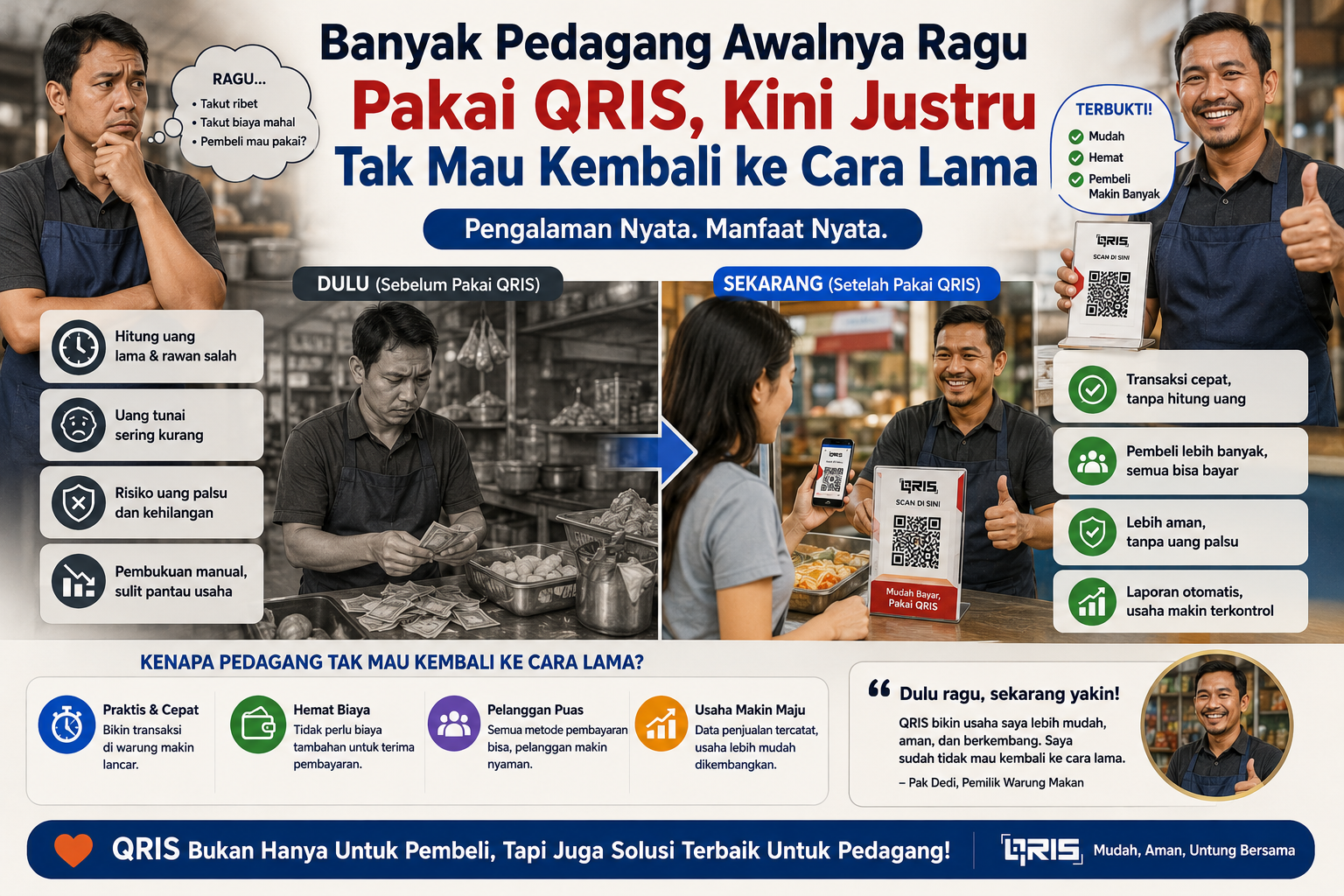 Banyak Pedagang Awalnya Ragu Pakai QRIS, Kini Justru Tak Mau Kembali ke Cara Lama