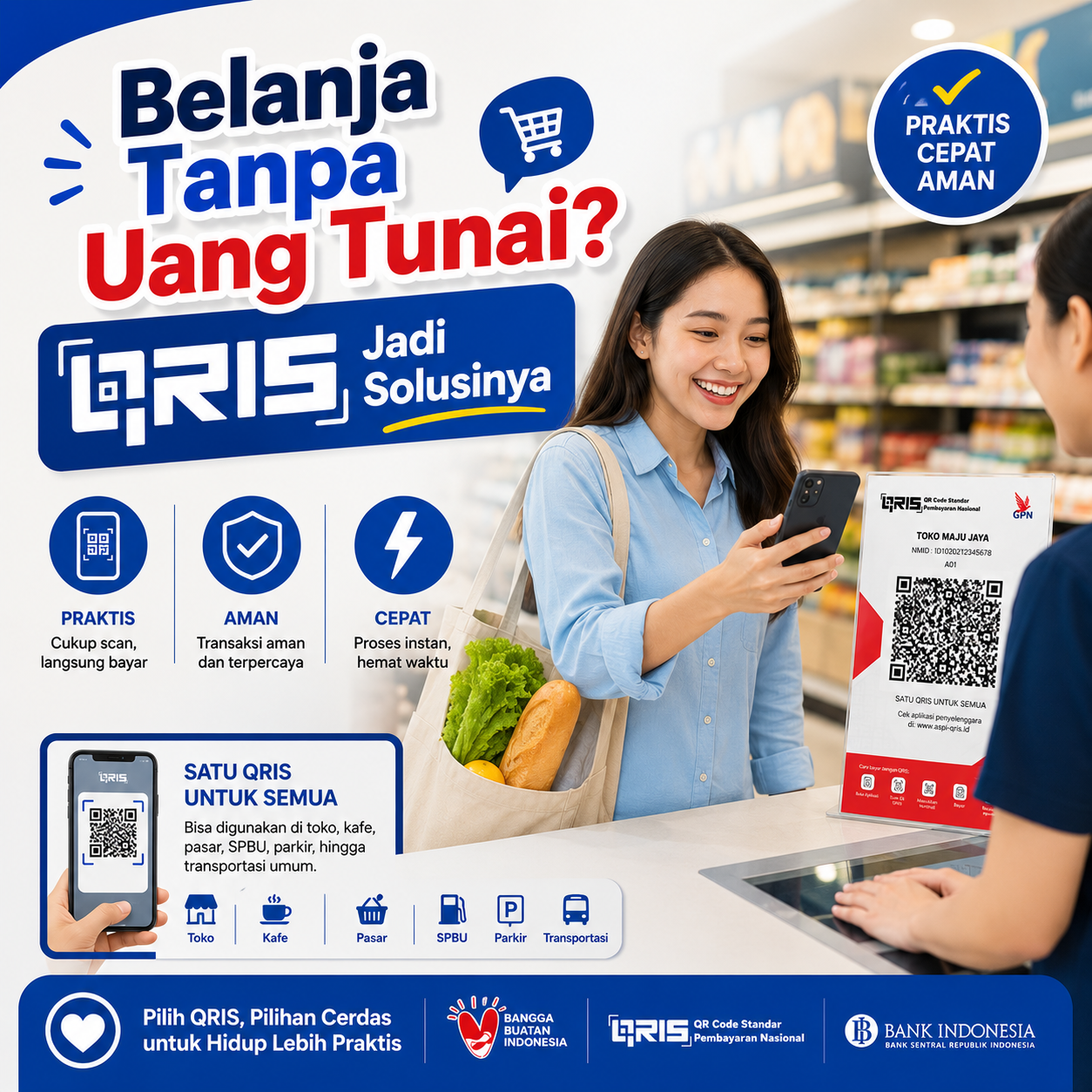 Belanja Tanpa Uang Tunai QRIS Jadi Solusinya