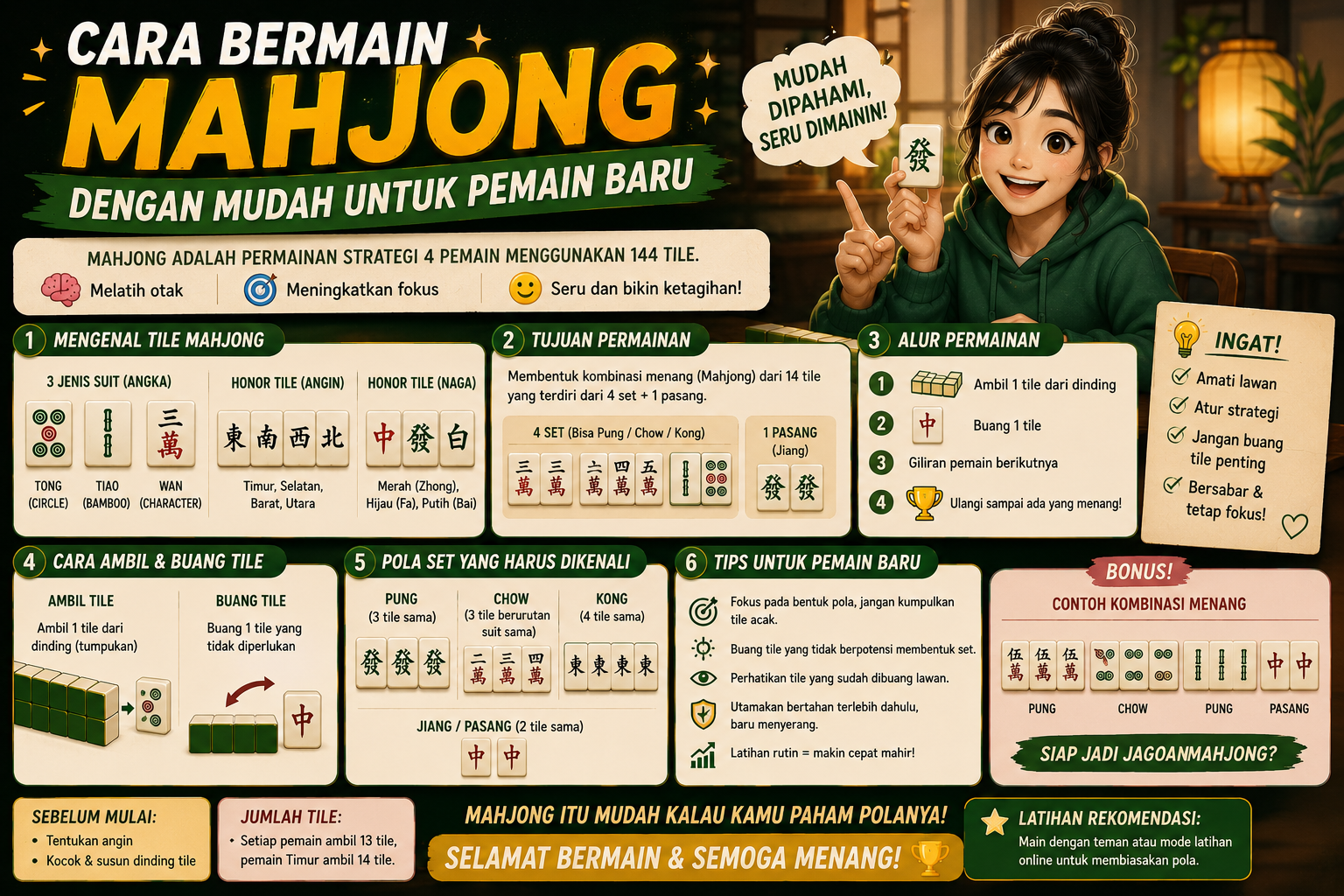 Cara Bermain Mahjong dengan Mudah untuk Pemain Baru