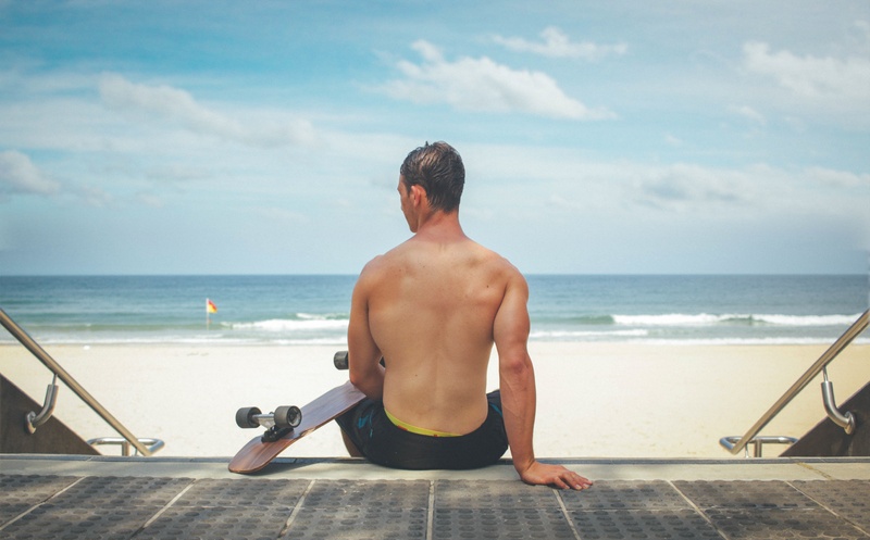 Man beach sea ocean person skateboard 22718 pxhere.com (1)